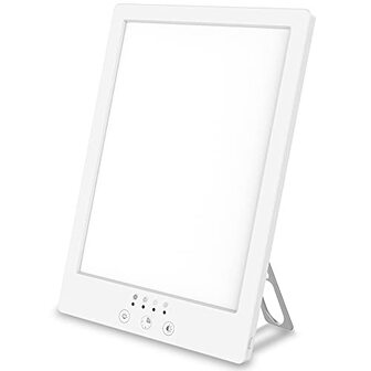 Aogled daglichtlamp 10000 Lux,draagbare lamp met natuurlijk zonlicht,LED-lichtbak met 3 kleurmodi,5 helderheidsniveaus,4 timerinstellingen,LED-lamp met volledig spectrum,compacte daglichtlamp,UV-vrij