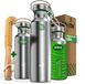 Cabane en rondins Bouteille d'eau en acier inoxydable 500 ml vert clair