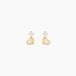 Ludyvine Boucles d'oreilles pendantes or jaune oxyde de zirconium