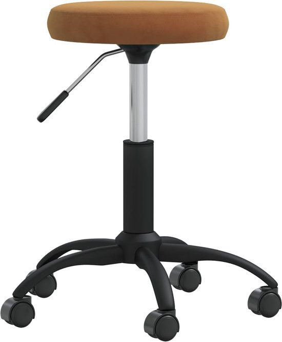 VidaXL Bureau- en computerstoel fluweel bruin