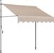 Happyment Balkonmarkies Zyrell – Clip-on zonnescherm voor balkon en terras – In hoogte verstelbaar – UV-bestendig – Geen boren nodig – 3 x 1,2 meter – Khaki
