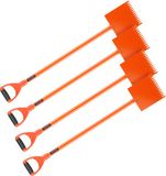 Vevor Dakspanenschep, 4-Pack, Dakspanenverwijderaar met D-Greep, Dakbreker van Zeer Hard 45# Staal, Leisteenkrabber, Lichtgewicht Gereedschap voor het Eenvoudig Afscheuren van Dakbedekking en Spijkers, Oranje