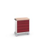 Bott Verso Mobiele Kast | 800x600x980mm | 5 Laden | MPX Top | RAL 3004