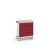Bott Verso Mobiele Kast | 800x600x980mm | 5 Laden | MPX Top | RAL 3004