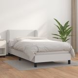Maison Exclusive - Lit boxspring avec matelas, blanc, 100x200 cm, similicuir