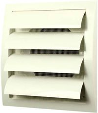 Europlast Lamellenrooster overdruk ventilatierooster 190x190 diameter: 150 wit