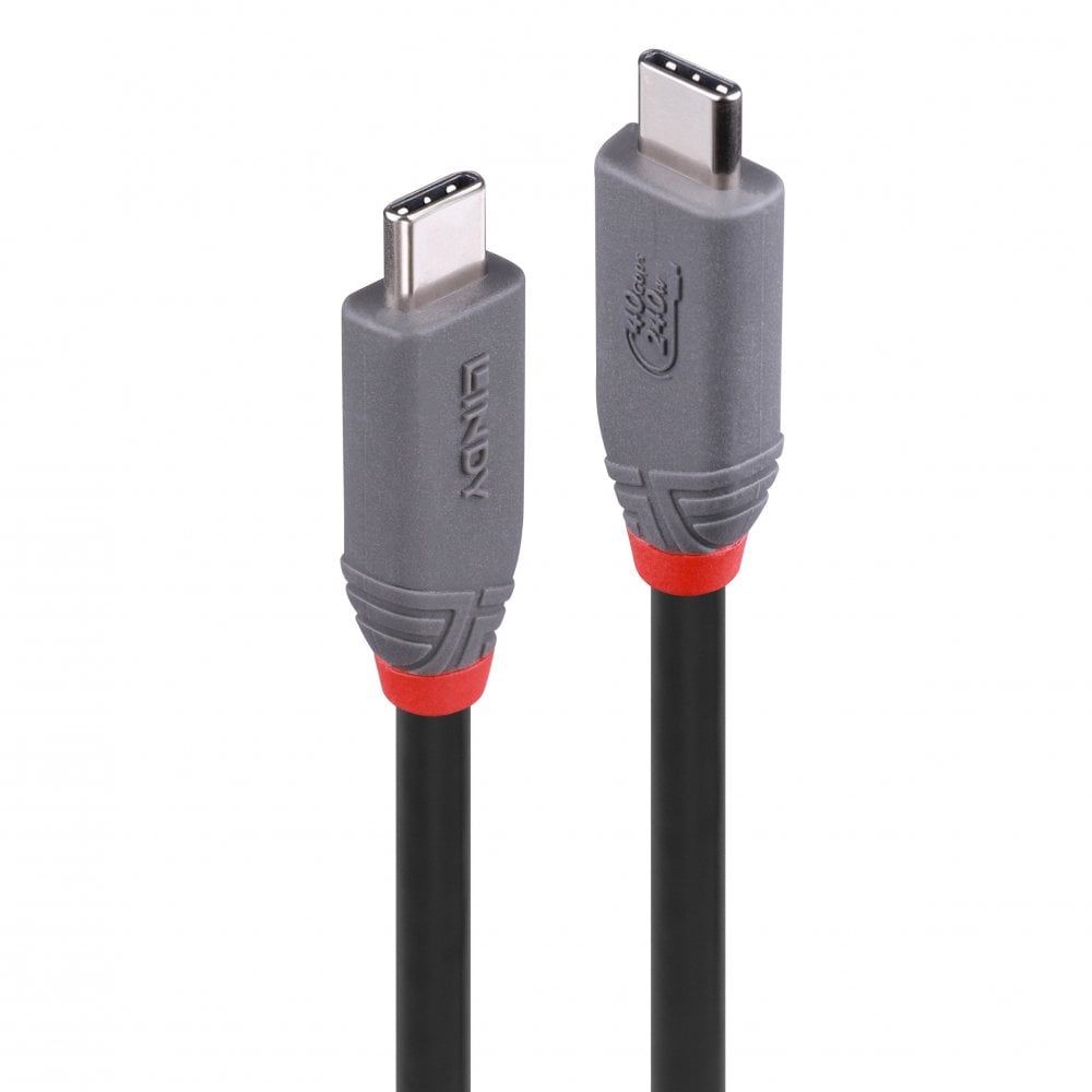 Lindy 36956 USB4 Gen 3x2 USB-C kabel 0,8 m Zwart