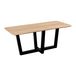 QUVIO Eettafel Sofia - Rechthoekig - W-Poot - FSC®-gecertificeerd mangohout - 180x90 cm - Naturel