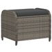 VidaXL Tuinkruk met kussen 58x46x46 cm poly rattan grijs