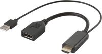 Renkforce RF-4777274 HDMI / DisplayPort Adapterkabel Zwart 4K