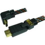 Heden Câble HDMI 1.4 Heden coudé à 90° 2m M/M (Noir)