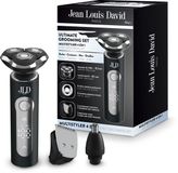 JEAN LOUIS DAVID Multifunctionele trimmer - 4-in-1 Verzorgingsset - 3 koppen - Zwart