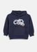 s.Oliver - Kinderen - Oversized hoodie met dierenprint en fleece binnenkant - Navy
