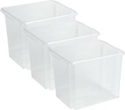 Sunware Nesta - 3x - plastique - 45L - transparent - 45 x 36 x 36 cm - empilable