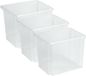Sunware Opslagbox Nesta - 3x - kunststof - 45L - transparant - 45 x 36 x 36 cm - stapelbaar