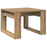 vidaXL Bijzettafel 50x50x35 cm bewerkt hout artisanaal eikenkleurig
