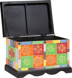 vidaXL Opbergbox Multikleur 60 x 40 x 40 cm Massief Mangohout