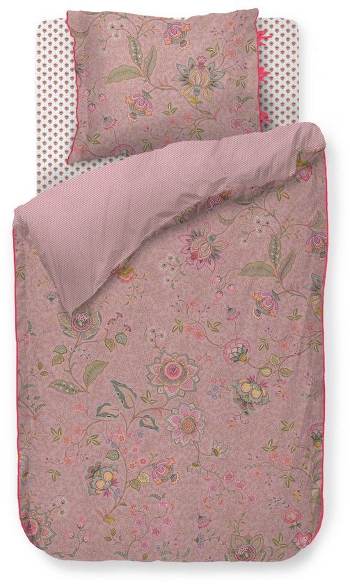 Pip Studio Mumbai Morning dekbedovertrek - Eenpersoons - 140 x 200/220 cm - Roze