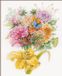 Lanarte Borduurpakket - Fleurig boeket met vlinders - 28 x 38cm