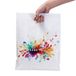 Bedanktassen voor zaken met handgrepen 12x15 (100 stuks, wit) - plastic boodschappentassen voor T-shirts, boetiek- en merchandise tassen