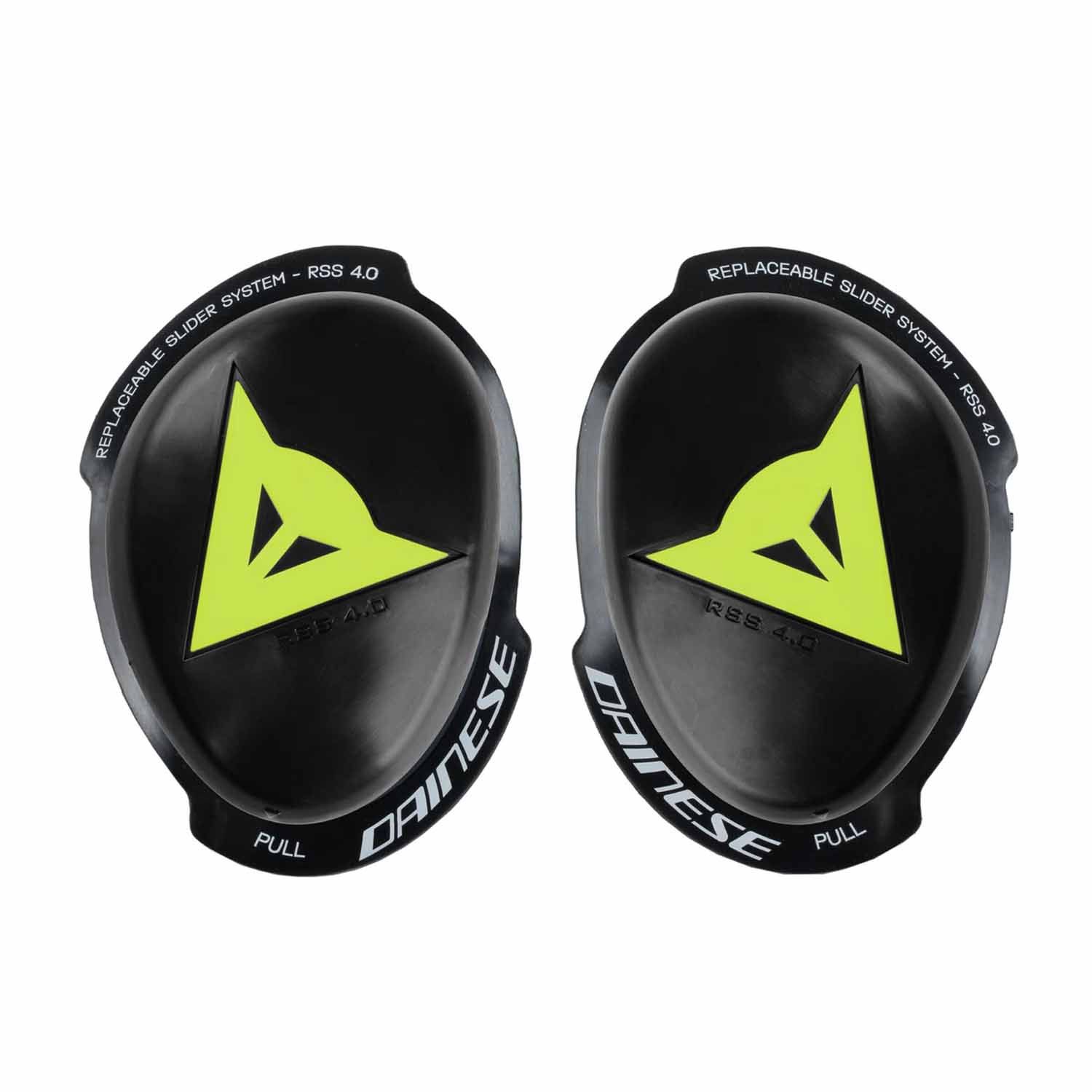Dainese Knee Slider Rss 4.0 - Full Kit, kniebescherming voor motorfietsen, voor mannen en vrouwen, zwart/fluorgeel, N