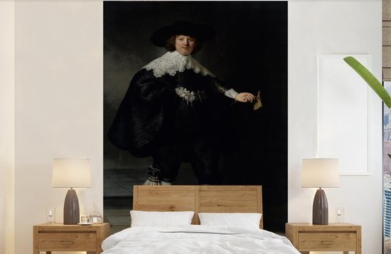 Nr1Wallpaper Behang - Fotobehang Huwelijks Marten Soolmans - Rembrandt van Rijn - Breedte 190 cm x hoogte 300 cm