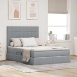 Maison Exclusive Lit coffre exclusif avec matelas, couleur gris clair, dimensions 140 x 200 cm, revêtement en tissu