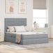Maison Exclusive Lit coffre exclusif avec matelas, couleur gris clair, dimensions 140 x 200 cm, revêtement en tissu