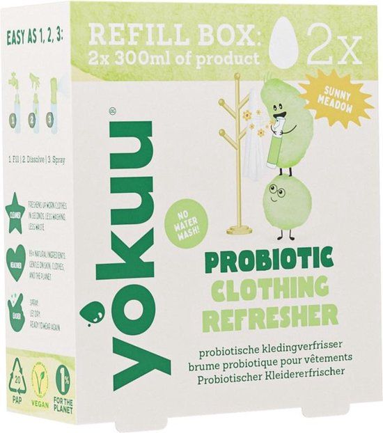 Yokuu Probiotische kledingopfrisser refill (parels) 2 Stuks