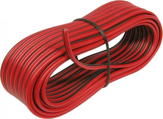 Carpoint Luidsprekerkabel 0,75mm² zwart/rood 10m