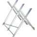 Icecat Support de tronçonneuse pliable, établi à bois en métal argenté, 83 x 83 x 79 cm