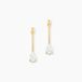 Boucles d'oreilles pendantes goutte or jaune oxyde de zirconium