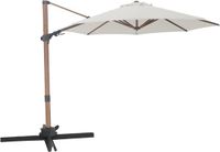 AXI Solis Zweefparasol Ø 300cm Houtlook/beige incl. Hoes