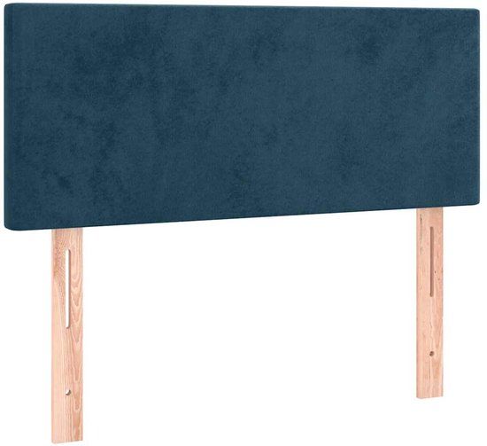 vidaXL Hoofdbord - Hout - Donkerblauw - 100x5x78/88 cm