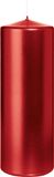 Wiedemann Bougie cylindrique/bougie pilier - rouge métallisé - 20 x 7 cm - 103 heures de combustion - bougies pilier