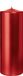 Wiedemann Bougie cylindrique/bougie pilier - rouge métallisé - 20 x 7 cm - 103 heures de combustion - bougies pilier