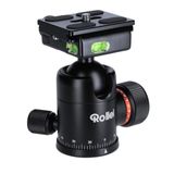 Rollei Statief kogelkop voor C5i statief, professionele 360 graden statiefkop met wrijving, 8 kg draagkracht en 3 waterniveaus. Incl. Acra Swiss snelwisselplaat
