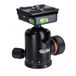 Rollei Statief kogelkop voor C5i statief, professionele 360 graden statiefkop met wrijving, 8 kg draagkracht en 3 waterniveaus. Incl. Acra Swiss snelwisselplaat
