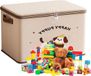 Merkloos Afsluitbare Opbergbox - Opbergbak met slot - Veilige Opslag - Waterdichte Coating - 38x26x26 cm - Beige