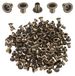 Laiton 100 œillets de fixation, 2 mm, couleur marron, œillets métalliques pour travaux de bricolage