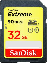 SanDisk 32GB Extreme SDHC U3/Class 10