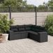 Maison Exclusive - Ensemble de jardin, composé de 5 pièces avec coussins, noir, en polyrotin
