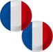 Merkloos / Sans marque Gebaksbordjes vlag Nederland - 30x st - D23 cm - karton - Holland bordjes - Koningsdag/Bevrijdingsdag