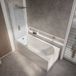 Hudson Reed Baignoire douche rectangulaire moderne - 180 x 80 cm - Pare baignoire cuivre - Tablier latéral & frontal - Covelly
