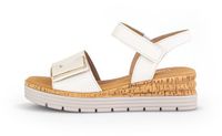Gabor - Dames - Plateau Sandalen - Offwhite - Leer - Klittenband