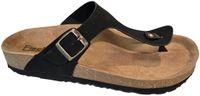 Fischer 569507 222 Teenslippers Zwart Leer Heren - Zwart - 45