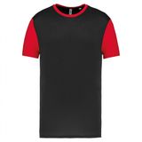 Proact Tweekleurig herenshirt jersey met korte mouwen Black/Red - S