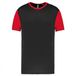 Proact Tweekleurig herenshirt jersey met korte mouwen Black/Red - S