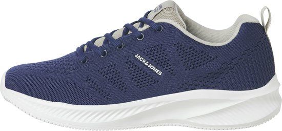 Jack & Jones Croxley Knit Sneakers Heren donkerblauw - beige - wit