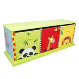 Teamson Kids Fantasy Fields Sunny Safari kinderrek met 3 opbergmanden, stof TD-0131A
